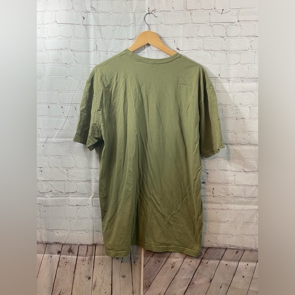 Next Level Womens Size Small He>Me Olive Green Christian Bible Verse Graphic Tee - Picture 4 of 6